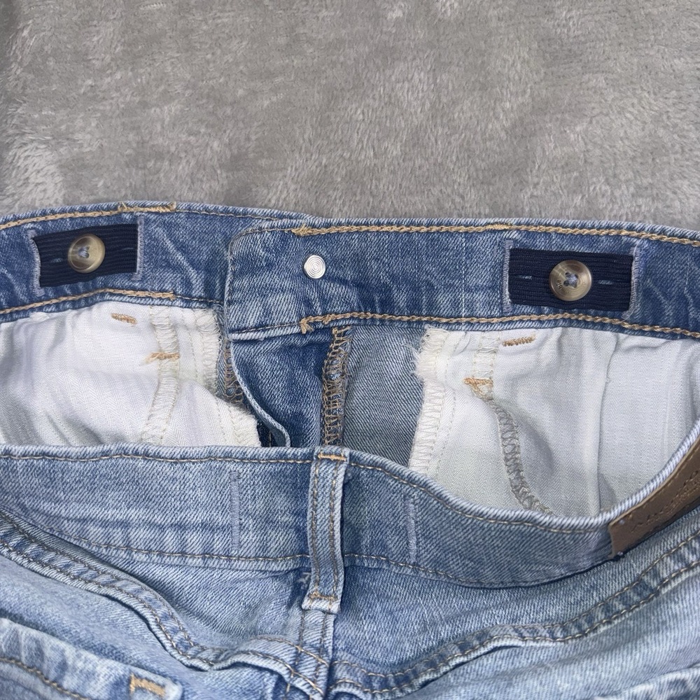 Abercrombie Kids Girls Light Wash Blue Denim Shorts Mid-Rise 13/14 Beachy‎ Coast - Picture 7 of 7